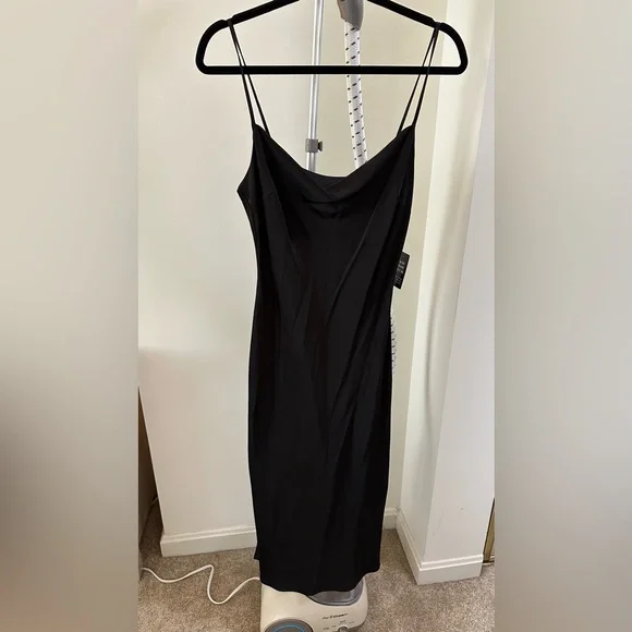Express | Dresses | Black Cowl Neck Midi Slip Dress From Express Nwt Size  Small | Poshmark